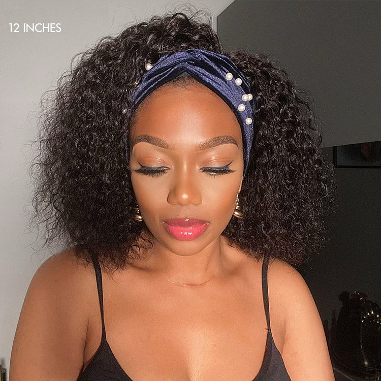 Glueless Bob Headband Human Hair Wig | 8"-14"