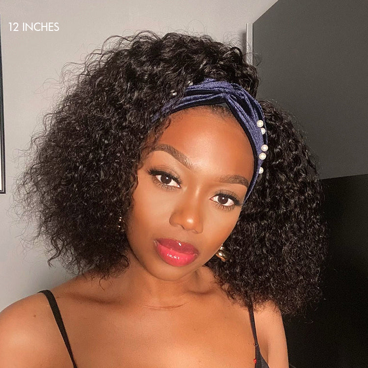 Glueless Bob Headband Human Hair Wig | 8"-14"