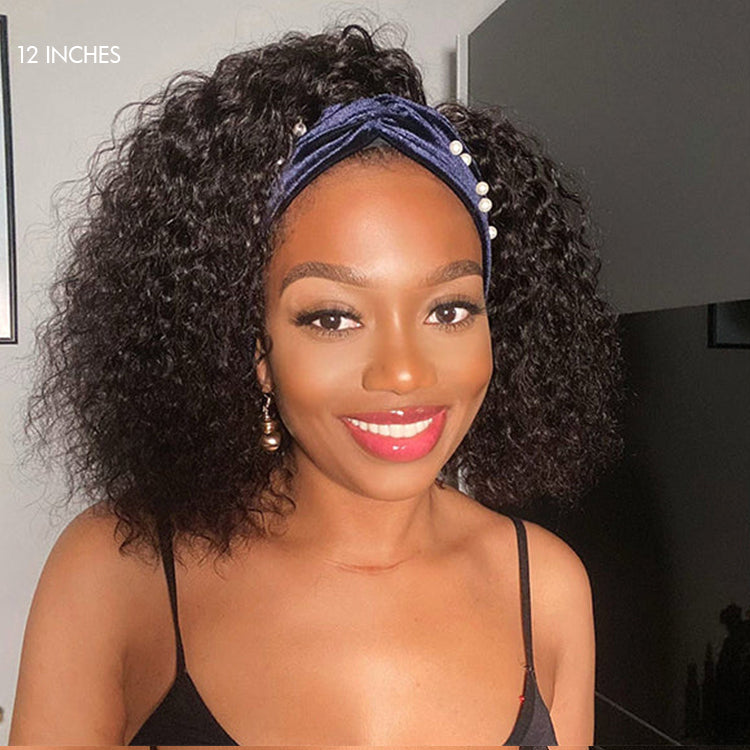Glueless Bob Headband Human Hair Wig | 8"-14"