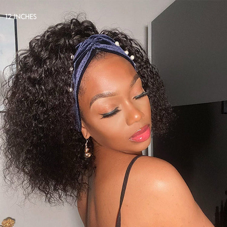 Glueless Bob Headband Human Hair Wig | 8"-14"