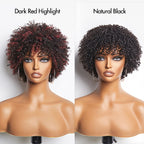 Glueless Pixie Human Hair Wig - Red | 8"-14"