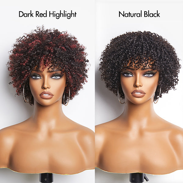 Glueless Pixie Human Hair Wig - Red | 8"-14"