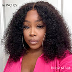 Glueless HD Lace Curly T-Part Lace Human Hair Wig | 8"-14"