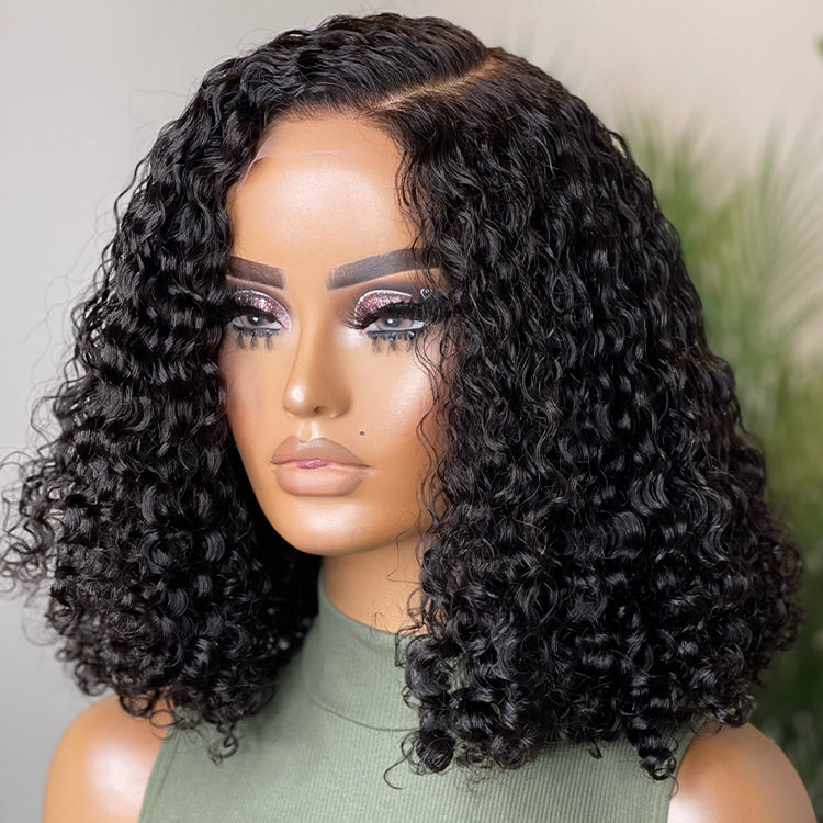 Glueless HD Lace Curly T-Part Lace Human Hair Wig | 8"-14"