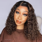 Glueless Curly 4X4 Closure Human Hair Wig - Red | 10"-28"
