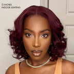 Glueless HD Lace Loose Wave T-Part Lace Human Hair Wig - Red | 10"-28"