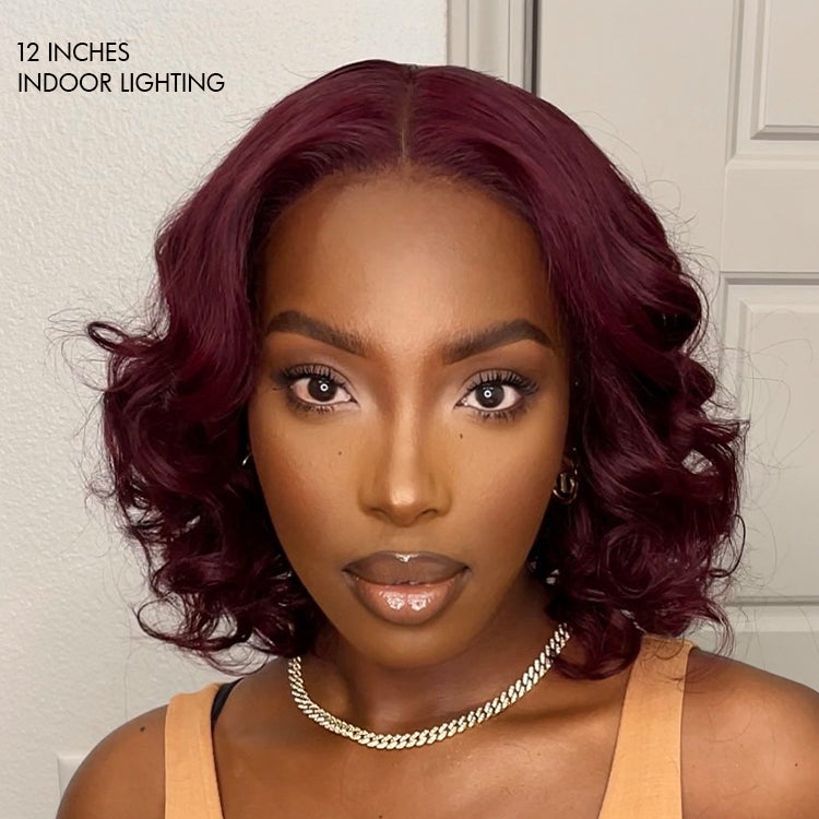 Glueless HD Lace Loose Wave T-Part Lace Human Hair Wig - Red | 10"-28"
