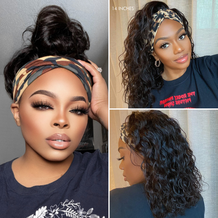 Glueless Bob Headband Human Hair Wig | 8"-14"