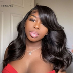 Glueless Loose Wave 5X5 Closure Human Hair Wig with Bangs | 10"-28"