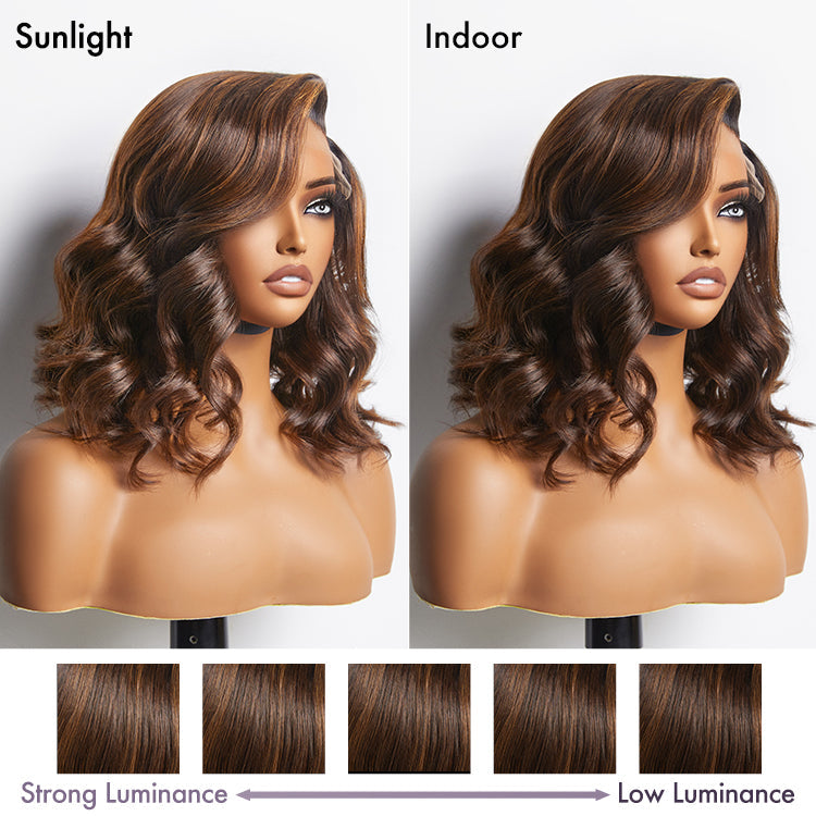 Glueless HD Lace Loose Wave T-Part Lace Human Hair Wig - Red | 8"-14"