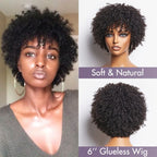Glueless Pixie Human Hair Wig - Red | 8"-14"