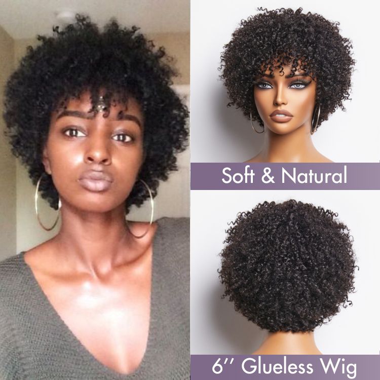 Glueless Pixie Human Hair Wig - Red | 8"-14"