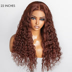 Glueless Curly 5X5 Closure Human Hair Wig - Red | 10"-28"
