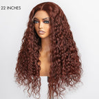 Glueless Curly 5X5 Closure Human Hair Wig - Red | 10"-28"