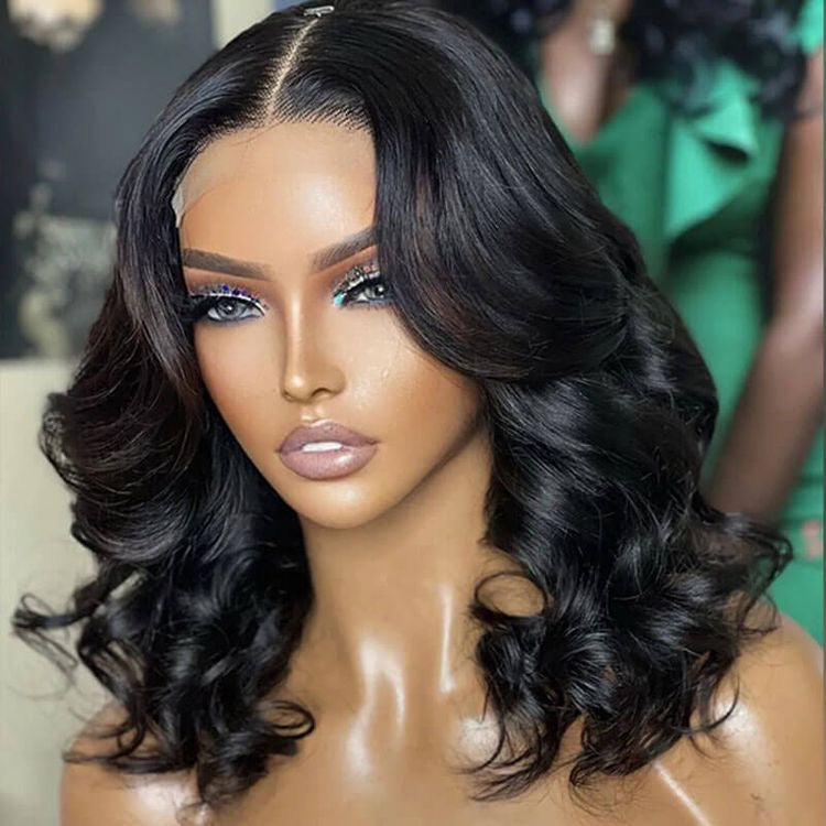 Glueless Loose Wave 5X5 Closure Human Hair Wig - Grey | 8"-14"