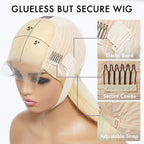 Glueless HD Lace Bob T-Part Lace Human Hair Wig - Red | 8"-14"