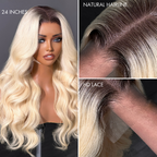 Glueless HD Lace Loose Wave T-Part Lace Human Hair Wig - Red | 10"-28"