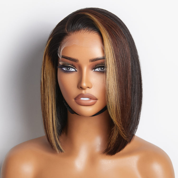 Glueless HD Lace Bob T-Part Lace Human Hair Wig - Red | 8"-14"