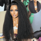 Glueless HD Lace Kinky Straight T-Part Lace Human Hair Wig | 8"-14"