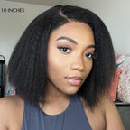 Glueless HD Lace Kinky Straight T-Part Lace Human Hair Wig | 8"-14"