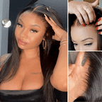 Glueless Straight T-Part Lace Human Hair Wig - Blonde Pre-Plucked | 10"-28"