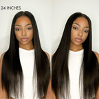 Straight V-Part Human Hair Wig | 10"-28"