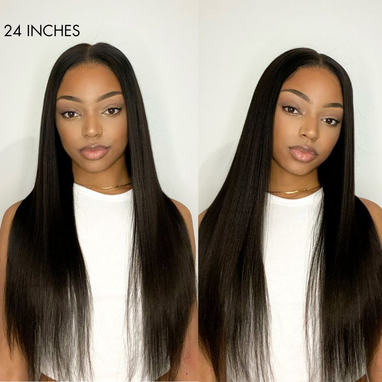 Straight V-Part Human Hair Wig | 10"-28"