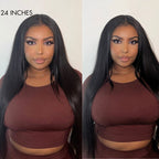 Straight V-Part Human Hair Wig | 10"-28"