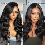 Glueless HD Lace Body Wave T-Part Lace Human Hair Wig - Blonde Pre-Plucked | 10"-28"
