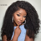 Glueless HD Lace Curly 13X4 Frontal Human Hair Wig - Red | 10"-28"