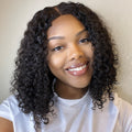 Glueless Curly 4X4 Closure Human Hair Wig | 8"-14"