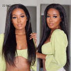 Glueless HD Lace Straight T-Part Lace Human Hair Wig - Blonde 180% Density | 8"-14"
