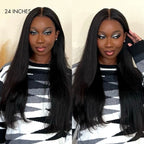 Glueless HD Lace Straight T-Part Lace Human Hair Wig - Blonde 180% Density | 8"-14"