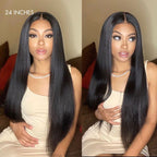 Glueless HD Lace Straight T-Part Lace Human Hair Wig - Blonde 180% Density | 8"-14"