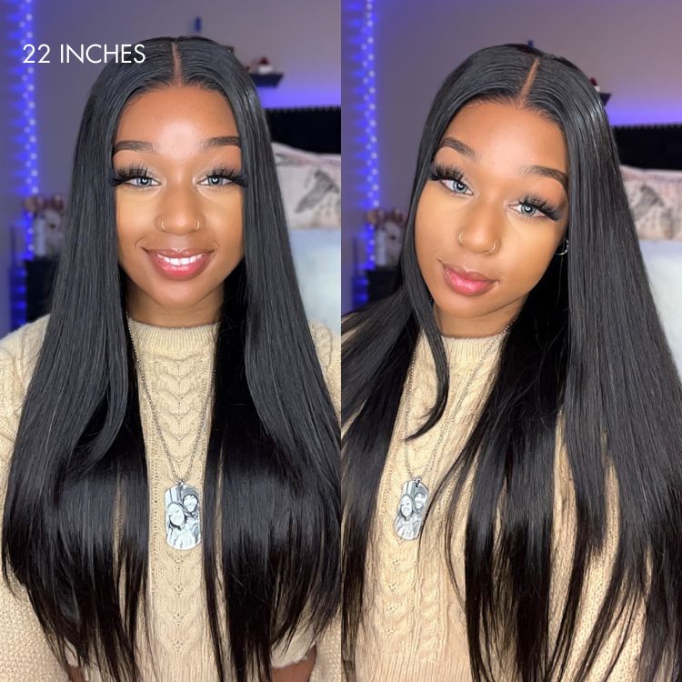 Glueless Straight 4X4 Closure Human Hair Wig | 8"-14"