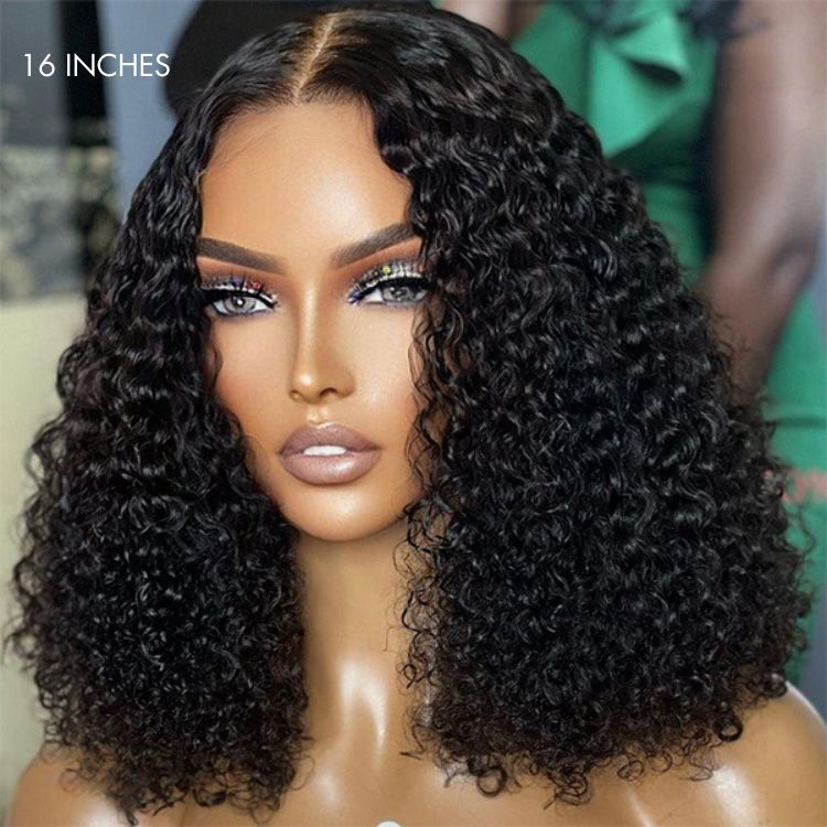 Glueless HD Lace Curly T-Part Lace Human Hair Wig | 8"-14"