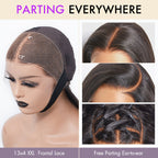 Glueless Straight T-Part Lace Human Hair Wig - Grey | 10"-28"