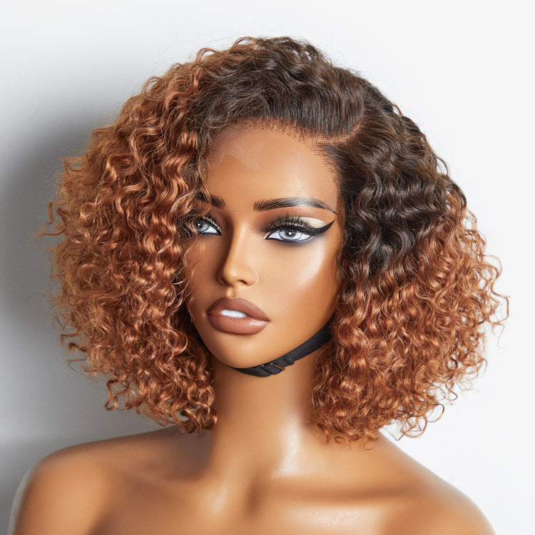 Glueless HD Lace Pixie T-Part Lace Human Hair Wig - Red | 8"-14"