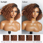 Glueless HD Lace Pixie T-Part Lace Human Hair Wig - Red | 8"-14"