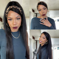 Glueless Kinky Straight Headband Human Hair Wig | 10"-28"