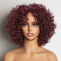 Glueless Bob T-Part Lace Human Hair Wig - Burgundy | 8"-14"
