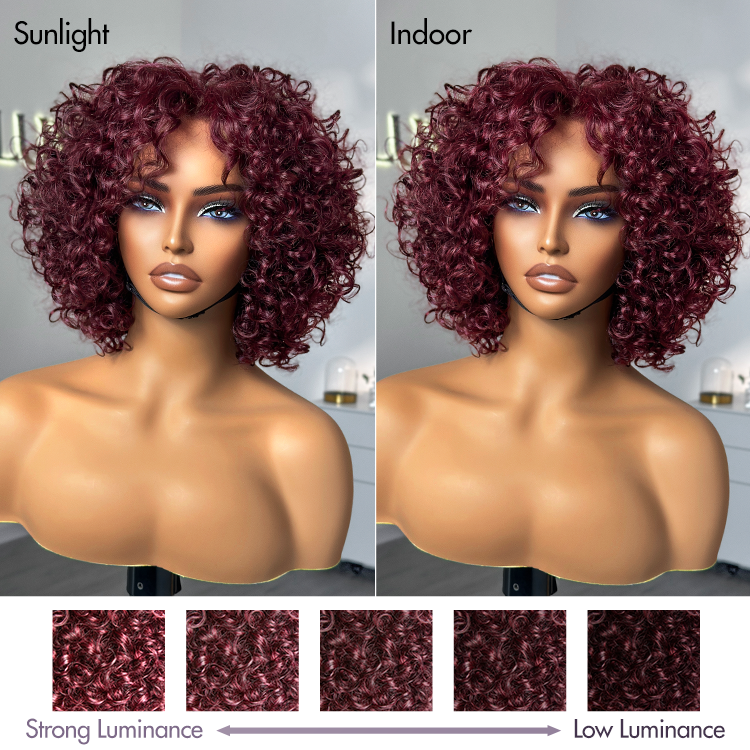 Glueless HD Lace Bob T-Part Lace Human Hair Wig - Red | 8"-14"