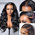 Glueless HD Lace Body Wave T-Part Lace Human Hair Wig - Blonde | 10"-28"