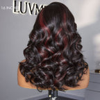 Glueless Loose Wave V-Part Human Hair Wig - Red | 10"-28"