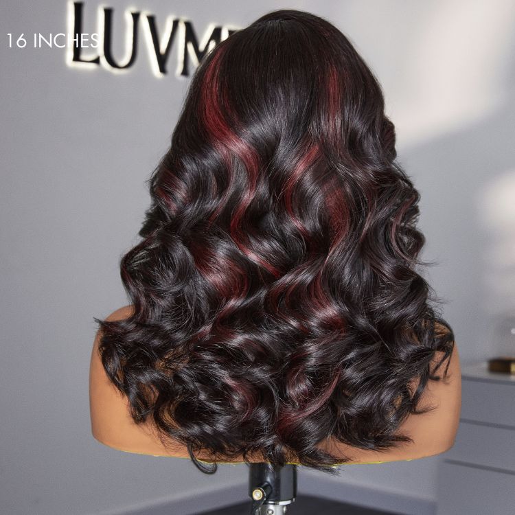 Glueless Loose Wave V-Part Human Hair Wig - Red | 10"-28"