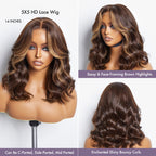 Glueless HD Lace Loose Wave T-Part Lace Human Hair Wig - Red | 10"-28"