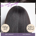 Glueless HD Lace Kinky Straight T-Part Lace Human Hair Wig - Grey with Bangs | 10"-28"