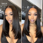 Glueless Straight T-Part Lace Human Hair Wig - Grey | 10"-28"