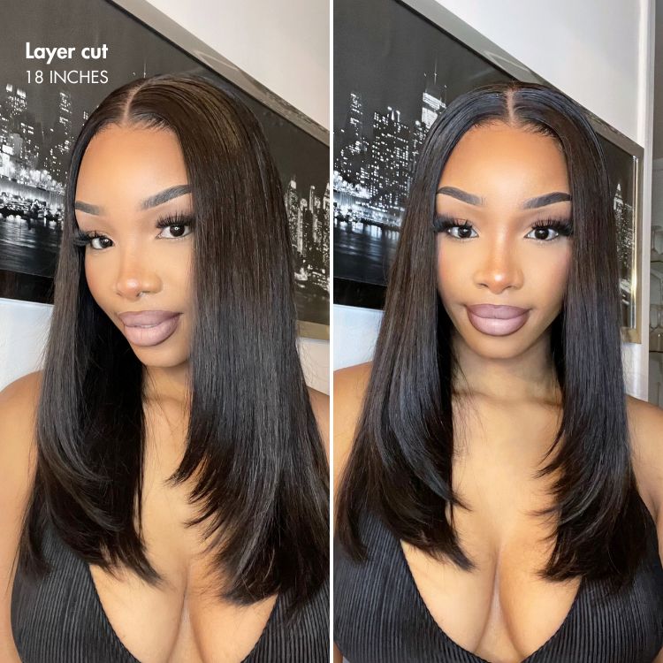 Glueless Straight T-Part Lace Human Hair Wig - Blonde | 10"-28"