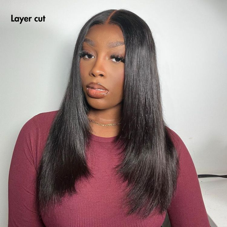 Glueless Straight T-Part Lace Human Hair Wig - Grey | 10"-28"